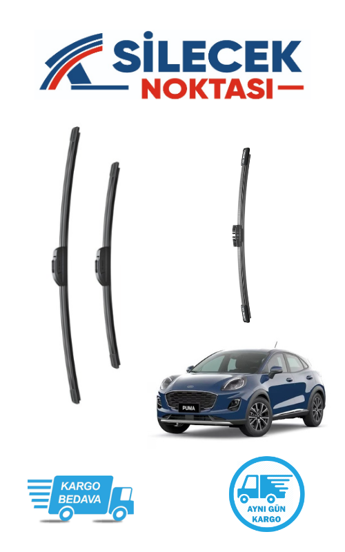 Ford Puma (2020-2023) Ön & Arka Takım Silecek Aerotwin