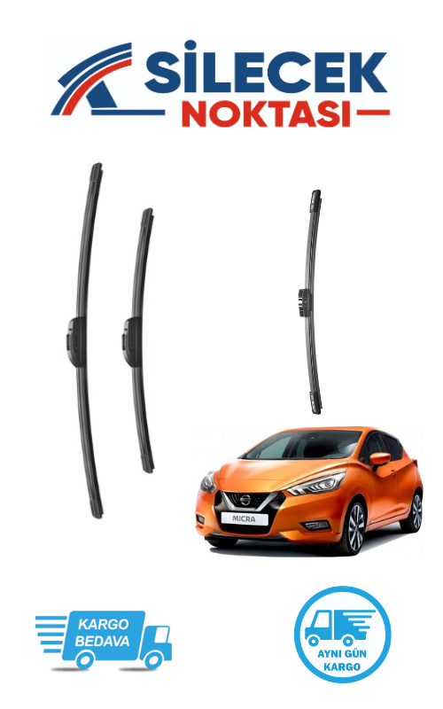 Nissan Micra (2019-2022) Ön & Arka Takım Silecek Aeroeco