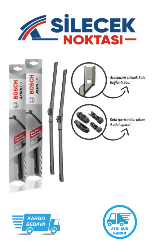 Nissan Qashqai (2007-2013) Ön Silecek Takımı Bosch Aeroeco (600-380mm)
