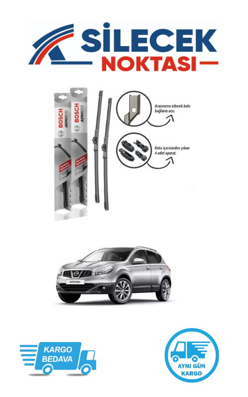 Nissan Qashqai (2007-2013) Ön Silecek Takımı Bosch Aeroeco (600-380mm)