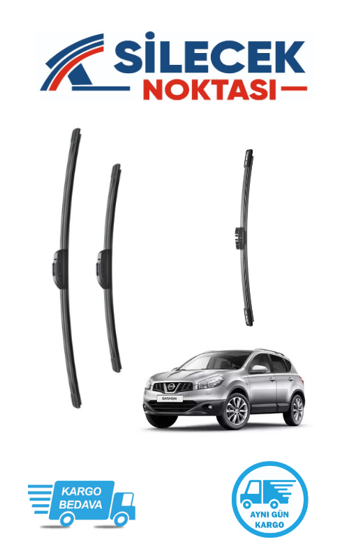Nissan Qashqai (2007-2013) Ön & Arka Takım Silecek Aerotwin