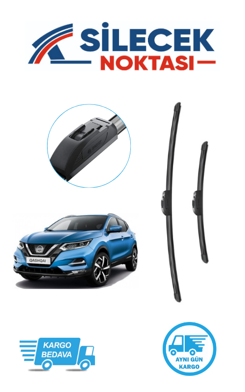 Nissan Qashqai (2014-2021) Ön Silecek Takımı Bosch Araca Özel Aerotwin AR813S