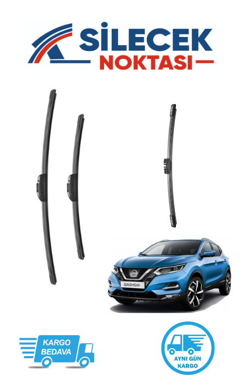 Nissan Qashqai (2014-2021) Ön & Arka Takım Silecek Aerotwin