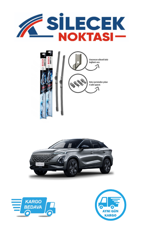 Chery Omoda 5 (2023-2025) Ön Silecek Takımı Bosch Aerotwin Plus (650-450mm)