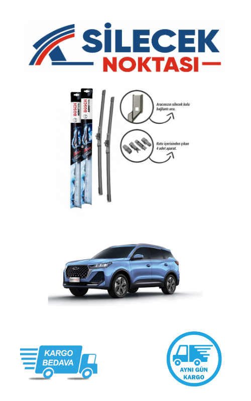 Chery Tiggo 7 Pro (2023-2026) Ön Silecek Takımı Bosch Aerotwin Plus (550-400mm)