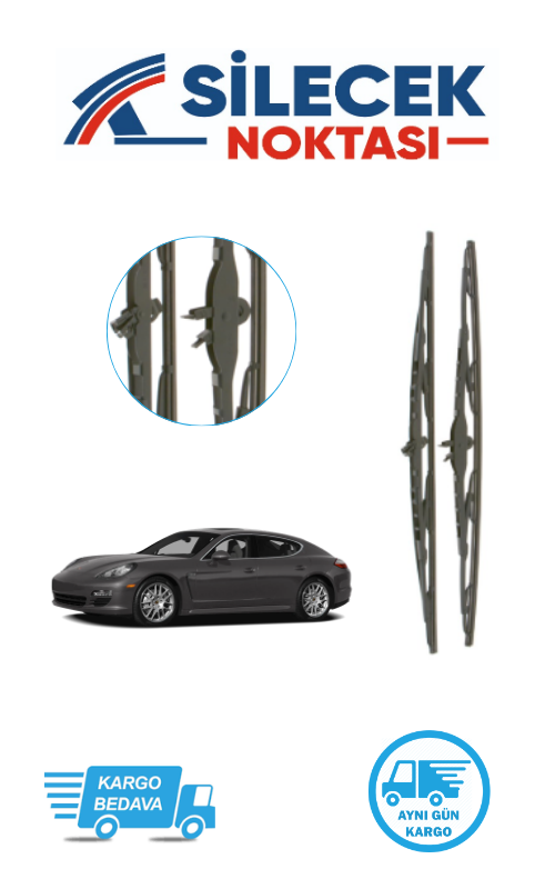 Porsche Panamera (2009-2013) Ön Silecek Takımı Araca Özel  Twin 801S