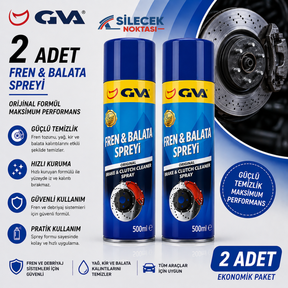 GVA FREN BALATA TEMİZLEYİCİ SPREY 500 ML 2ADET