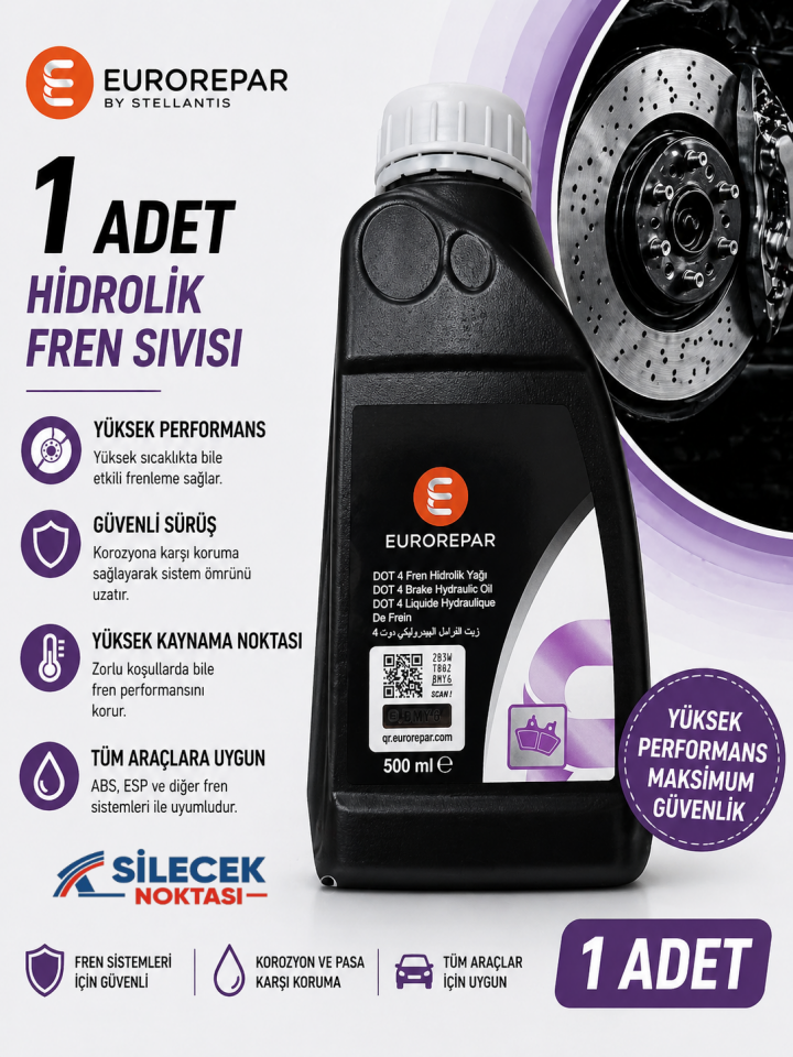 EUROREPAR HİDROLİK FREN SIVISI 500ML