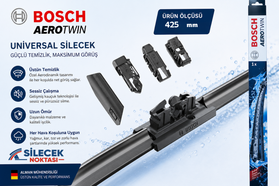 BOSCH AEROTWİN X SERİSİ 425MM APX17  (YENİ MODEL ARAÇLARA ÖZEL 4 APARATLI)