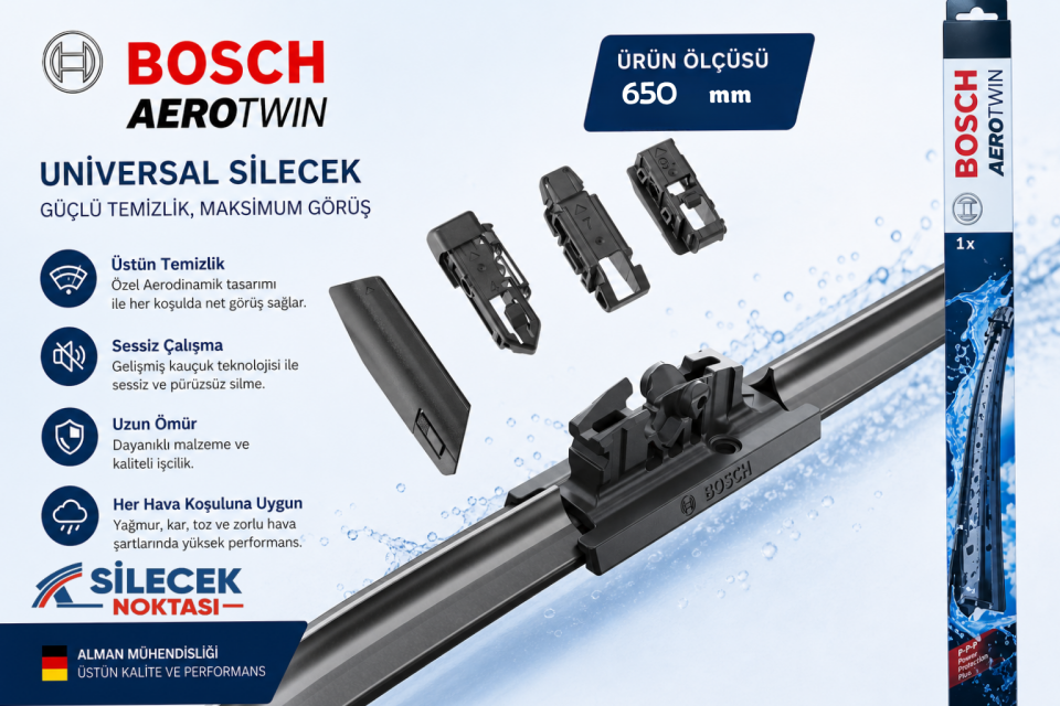 BOSCH AEROTWİN X SERİSİ 650MM APX26  (YENİ MODEL ARAÇLARA ÖZEL 4 APARATLI)
