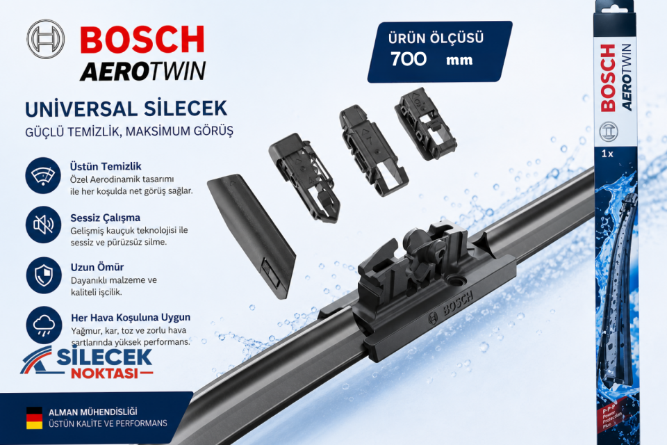 BOSCH AEROTWİN X SERİSİ 700MM APX24  (YENİ MODEL ARAÇLARA ÖZEL 4 APARATLI)