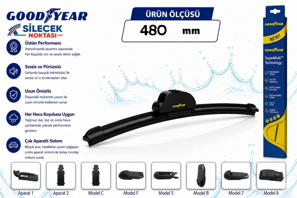 GOODYEAR ÖN SİLECEK 480MM 8 APARATLI